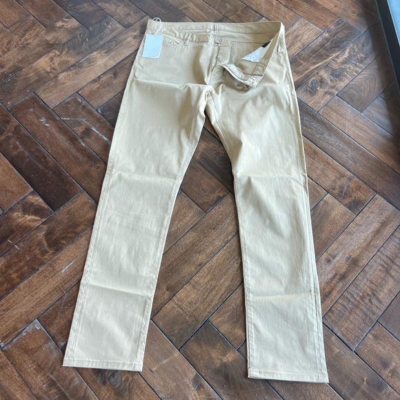 Kent & Curwen made Bulgaria 97%cotton3%elastane plain front 38/33 khaki trouser